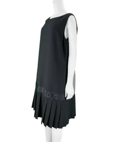 Vestido Karl Lagereld drapeado preto original Tam GG