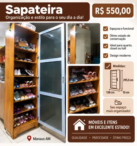 SAPATEIRA R$ 550
