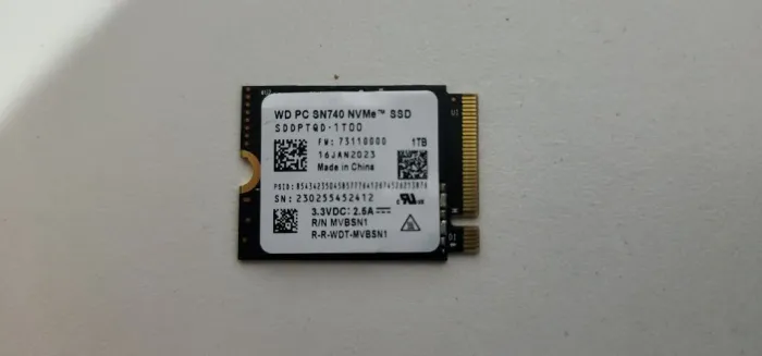 SSD NVMe WD SN740 1TB PCIe 4.0 - M.2 2230