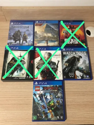 Jogos PS4 Troco Vendo Witcher Batman Red Dead God of War