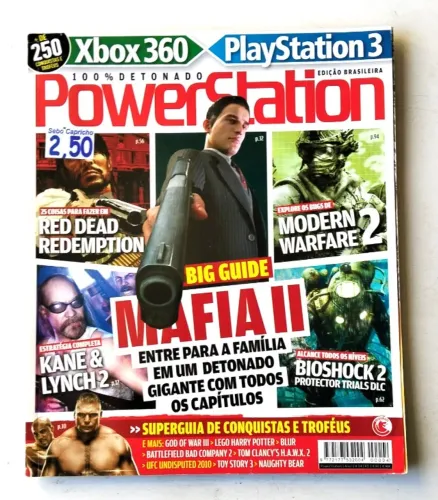 Revista Games Powerstation nº 4 (Ano 1) - Destaque: Mafia 2 - 2010 - Usado