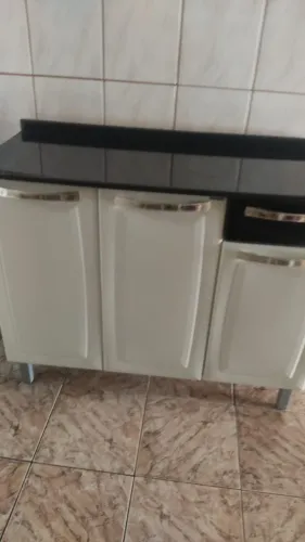 Balcão de Cozinha Itatiaia Rose Aço 105cm com Tampo e Gaveta