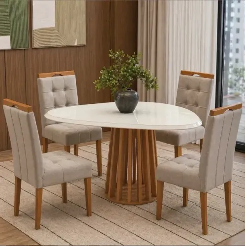 Conjunto de Jantar Aurora Orgânico 4 Lugares