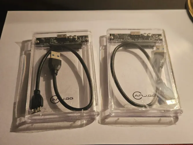 Kit 2 Cases Gavetas Transparentes para HD / SSD 2.5 Polegadas SATA USB 3.0