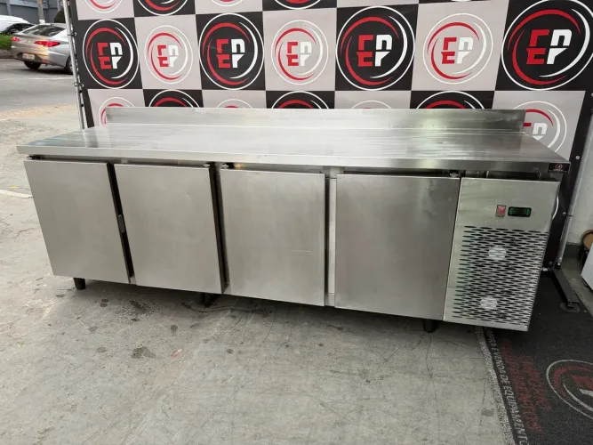 VENDO BALCÃO REFRIGERADO 4 PORTAS AÇO INOX