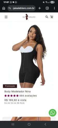 Body modelador 