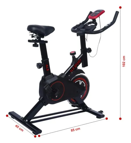 Bicicleta Spinning ALS SPORTS 120kg Inércia 13kg BCSP50VM Fitness