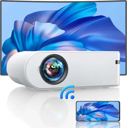 YABER Mini projetor com WiFi, projetor de filmes ao ar livre Full HD 1080p.