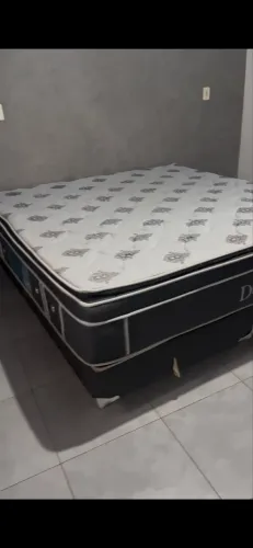Cama box + colchão King Diamond ultraflex