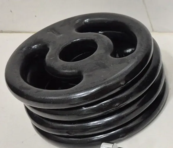 Kit 4 Anilhas Emborrachadas de 1Kg - Furo 31mm