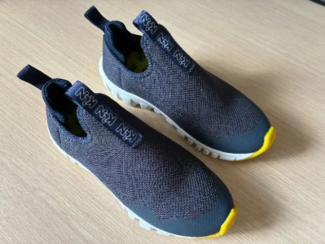 Tênis Klin Anatômico Slip On Azul e Amarelo - Seminovíssimo (Tam 32)