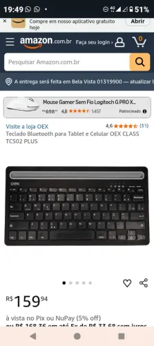 Teclado para tablet classe plus