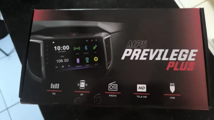 Central Multimídia MP5 Previlege Plus Uppertech C/ Tela HD e Câmera de Ré Colorida e Infra