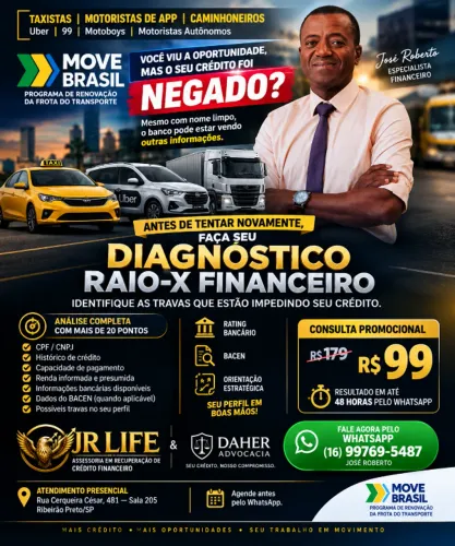 TAXISTAS,MOTORISTA DE UBER, 99 OU CAMINHONEIRO : CPF LIMPO E FINANCIAMENTO NEGADO?