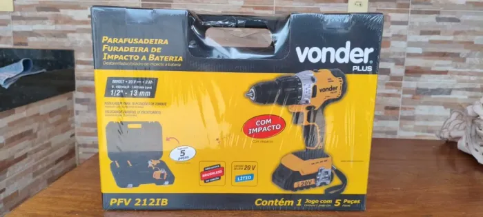 Parafusadeira Furadeira Vonder 20 V Bivolt 3 Funções 2 Veloc Parafusadeira Furadeira Vond