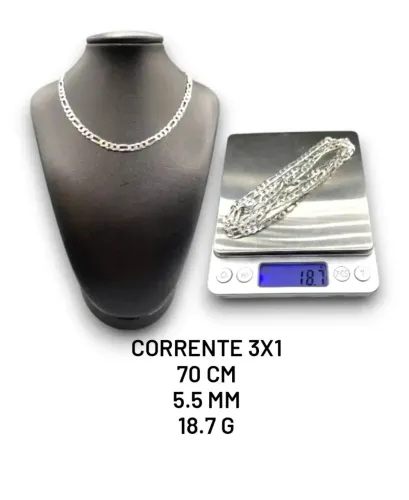 Corrente de Prata 3X1