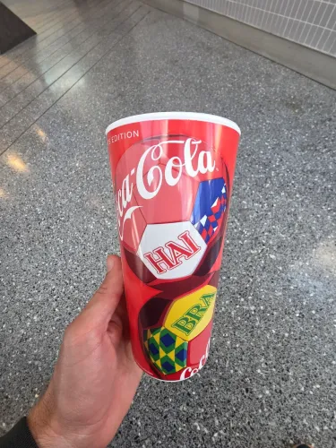 Coca Cola Copo Oficial Jogo Brasil x Haiti. Copa do Mundo 2026 FIFA