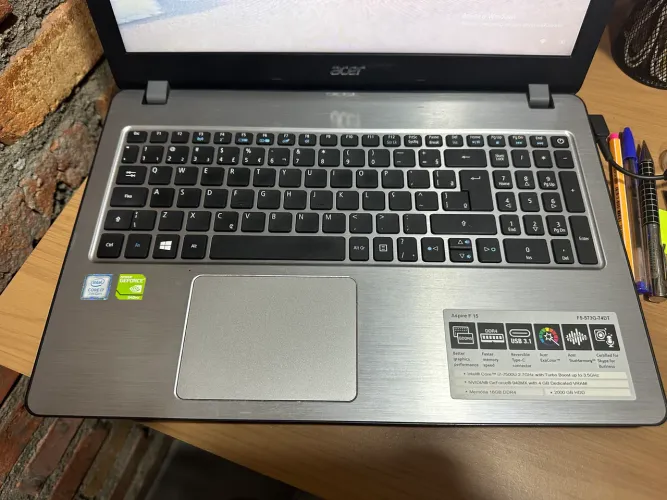 Notebook Acer Aspire F15 i7 16GB SSD 500GB + HD 2TB GeForce 940MX