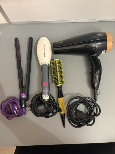 Secador e escova elétrica GAMA + chapinha Philco + escova