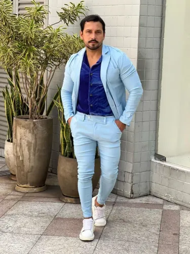 Vendo conjunto Slim de marca cor azul bebe