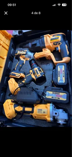 Kit dewalt 4 ferramentas na maleta