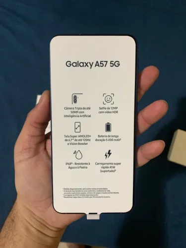 Smartphone Samsung A57 128GB 8 RAM Novo na Caixa