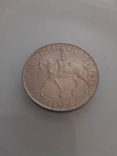 Moeda antiga Elizabeth II Dgreg Fd 1977