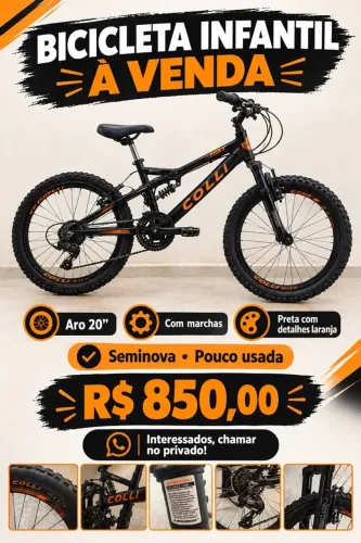 Vende-se bicicleta semi-nova Colli