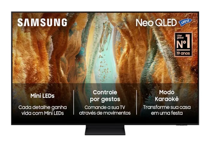 Smart TV Samsung 75? Neo QLED 4K QN70F 2025 Mini LED 144Hz Vision AI