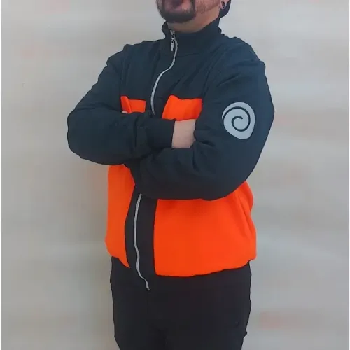 Jaqueta Naruto Laranja Bordada FANNIME Original Cosplay Anime Top
