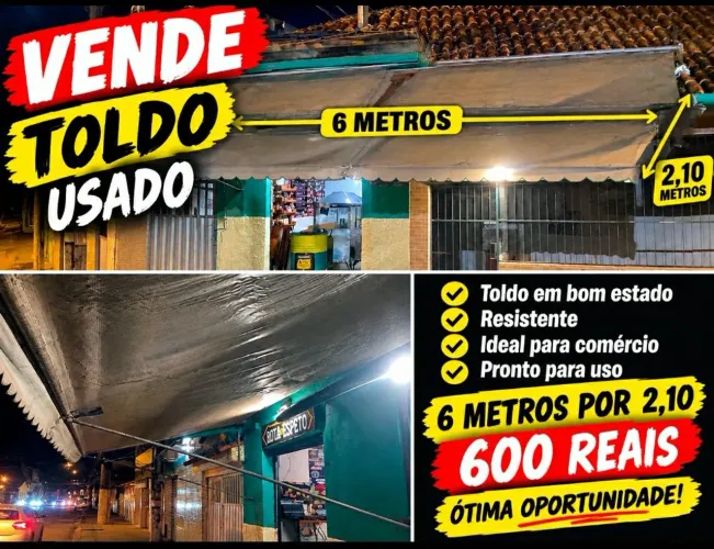 Vendo toldo usado 6 metros por 2,10