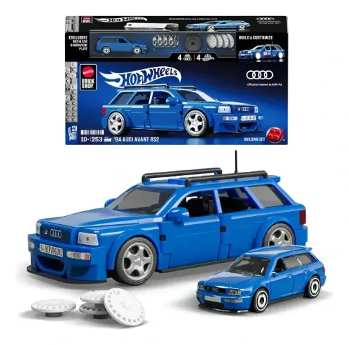 Mattel Brick Shop Hot Wheels Speed '94 Audi Avant Rs2 Jgr28 Blocos de Montar com carrinho