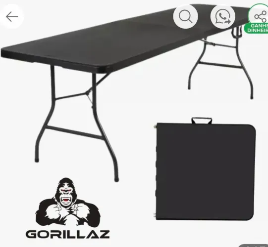Mesa dobrável preta