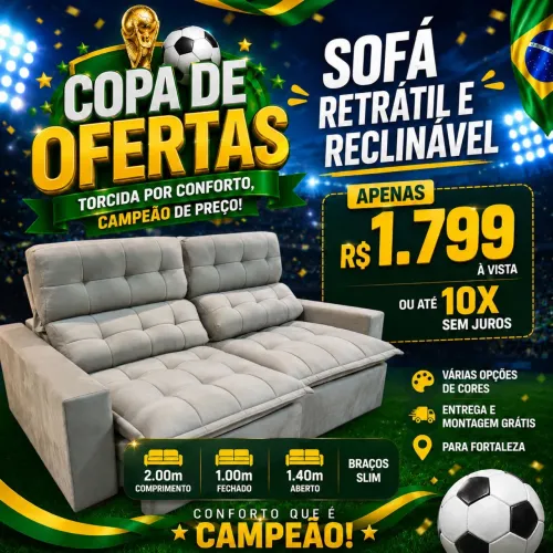 Sofá retrátil novo