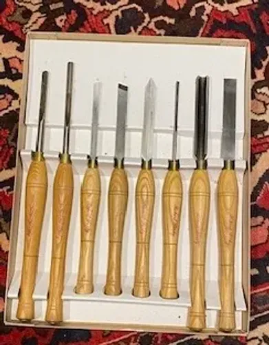 Jogo de 8 Formões Robert Sorby 82HS - Woodturning - Praticamente Novo
