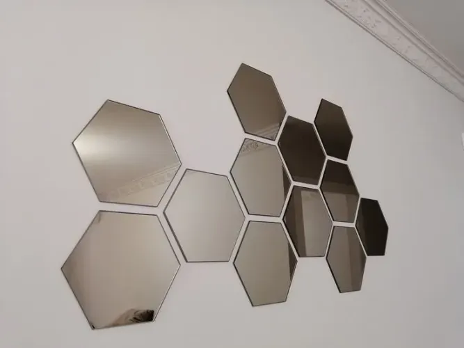 KIT ESPELHOS HEXAGONAIS 12 PEÇAS