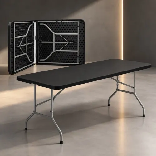 Mesa dobrável branca 180cm