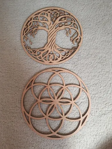 Kit mdf árvore e flor da vida