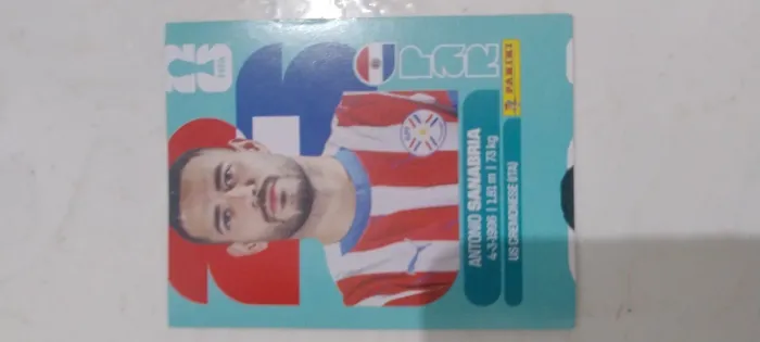 Figurinha Copa 2026 Panini - Antonio Sanabria Paraguai - Rara com Erro de Corte