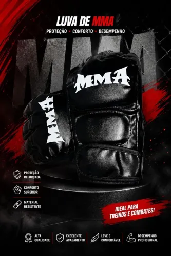 Luva De Mma Sparring Boxe Muay Thai Tamanho Gg