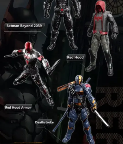 Figura De Ação Articulada Batman Arkham Knight capuz vermelho (Unidade)