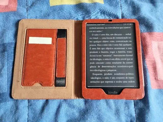 Kindle mais Recente PaperWhite 12 ger. + Capa de Couro Sintético