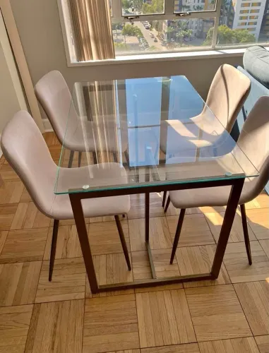 Tampo de mesa em vidro bisotado somente vidro a venda, mesa demostração