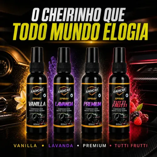 Cheirinho e Aromatizante Automotivo Spray Radicar 60ml | Perfume para Carro | Odorizante
