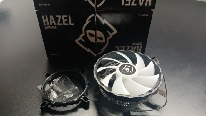 Air Cooler Hanzel 120mm RGB Raibow, com suporte intel e AMD, novo lacrado na caixa.