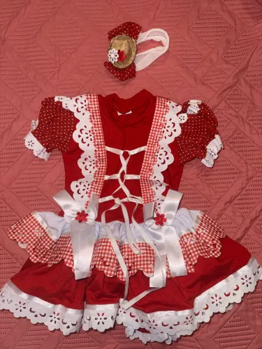 Vestido Festa Junina Luxo Bebê