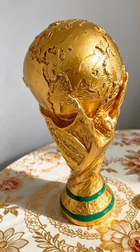 Taça copa do mundo em tamanho real