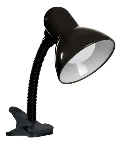Luminária De Mesa Led Garra Flexível 4w Preta Cor da cúpula Preto Cor da estrutura Preto