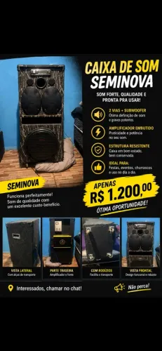Caixa de som semi nova