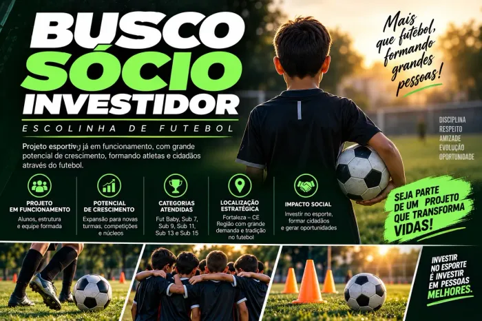Socio investidor Escolinha Futebol